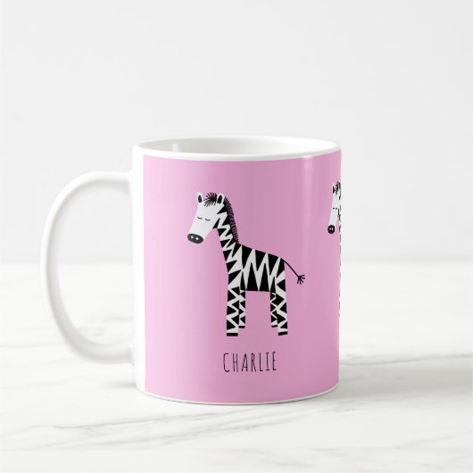 Zebra Pink Kaffeetasse (Links)