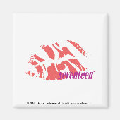 Zebra Pink Magnet (Vorne)