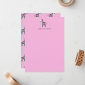 Zebra pink mitteilungskarte (Vorderseite/Rückseite Beispiel)