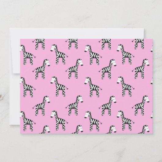 Zebra pink mitteilungskarte (Rückseite)