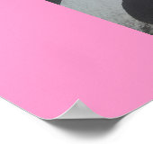 Zebra & Pink Poster Passen Sie Ihren Namen an (Ecke)