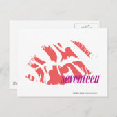 Zebra Pink Postkarte (Vorne/Hinten)