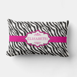 Zebra Pink Ribbon Lendenkissen