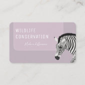 Zebra Pink, schwarz und weiß gestrichen Visitenkarte (Vorderseite)