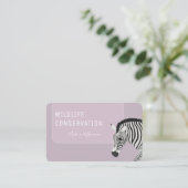 Zebra Pink, schwarz und weiß gestrichen Visitenkarte (Stehend Vorderseite)