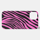 Zebra Pink Skin Modern Girly Animal Print Wild iPhone Hülle (Rückseite (Horizontal))
