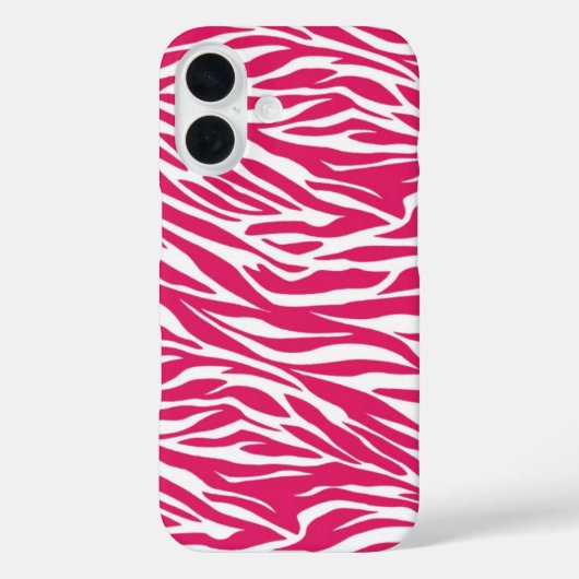 Zebra Pink Stripes Case-Mate iPhone Hülle (Rückseite)