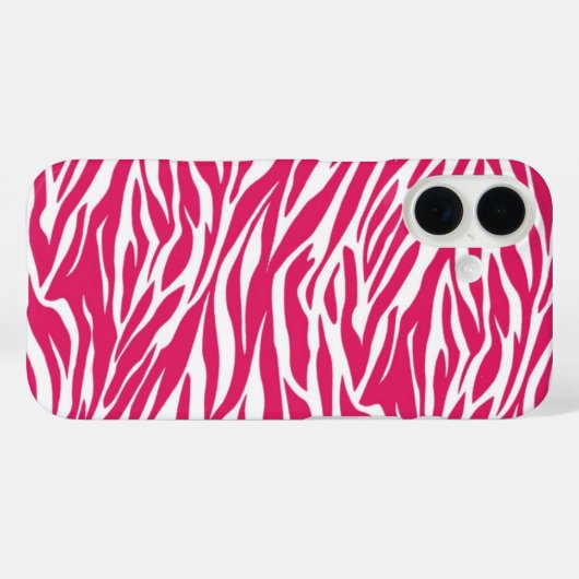 Zebra Pink Stripes Case-Mate iPhone Hülle (Rückseite (Horizontal))