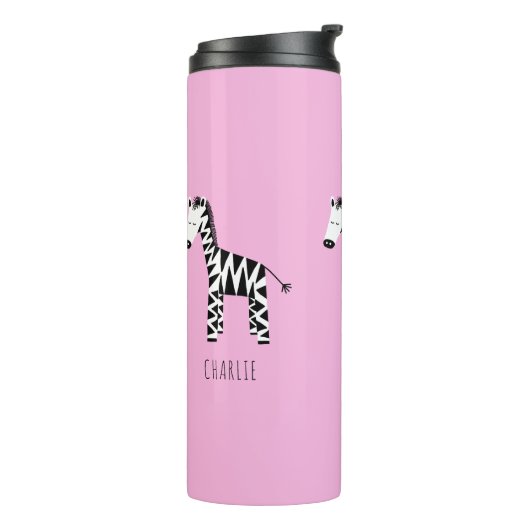 Zebra Pink Thermosbecher (Nach links gedreht)