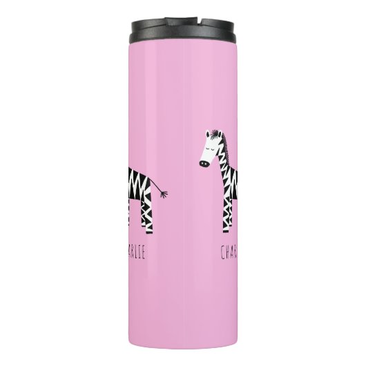Zebra Pink Thermosbecher (Rückseite)