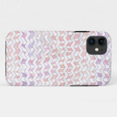 Zebra Pink und Weiß Zickzack Case-Mate iPhone Hülle (Rückseite (Horizontal))