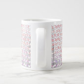 Zebra Pink und Weiß Zickzack Jumbo-Tasse (Rückseite)