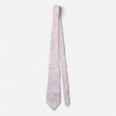 Zebra Pink und Weiß Zickzack Krawatte (Vorderseite)