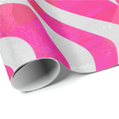 Zebra-Pink-und weißerdruck Geschenkpapier (Rolleneckpunkt)