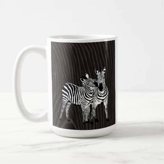 Zebra-Play-Exlibris Kaffeetasse (Links)