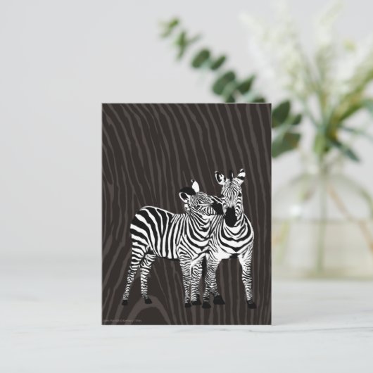 Zebra Play Postkarte (Stehend Vorderseite)