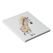 Zebra Playful Adorable Fun Tier farbenfroh Joyful Notizblock (angewinkelt)