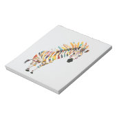 Zebra Playful Adorable Fun Tier farbenfroh Joyful Notizblock (Rotiert)