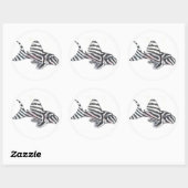 Zebra Pleco L46 Catfish Sticker (Blatt)