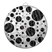 Zebra Polka Dot Black and Gray Print Dartscheibe (vorne)