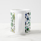 Zebra Polka Dot Black und Rainbow Print Jumbo-Tasse (Rückseite)