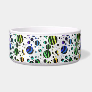 Zebra Polka Dot Black und Rainbow Print Napf
