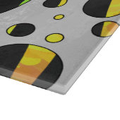 Zebra Polka Dot Black und Rainbow Print Schneidebrett (Ecke)