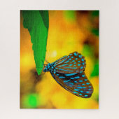 Zebra Polka Dot Butterfly. Puzzle (Vertikal)