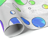 Zebra Polka Dot Rainbow und White Print Geschenkpapier (Rolleneckpunkt)