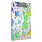 Zebra Polka Dot Rainbow und White Print Klemmbrett (Rechts)