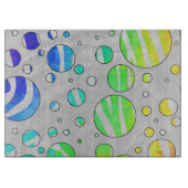 Zebra Polka Dot Rainbow und White Print Schneidebrett (Vorderseite)