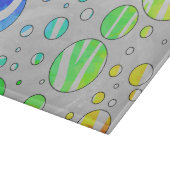Zebra Polka Dot Rainbow und White Print Schneidebrett (Ecke)