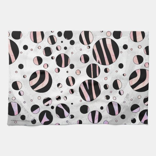 Zebra Polka Dots Handtuch (Horizontal)