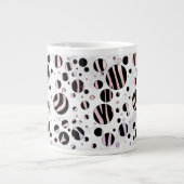 Zebra Polka Dots Jumbo-Tasse (Vorderseite)
