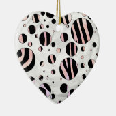 Zebra Polka Dots Keramik Ornament (Rechts)