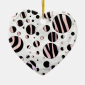 Zebra Polka Dots Keramik Ornament (Vorne)