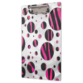 Zebra Polka Dots Klemmbrett (Links)