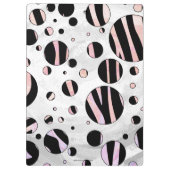 Zebra Polka Dots Klemmbrett (Rückseite)