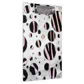 Zebra Polka Dots Klemmbrett (Rechts)