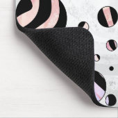 Zebra Polka Dots Mousepad (Ecke)