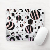 Zebra Polka Dots Mousepad (Mit Mouse)