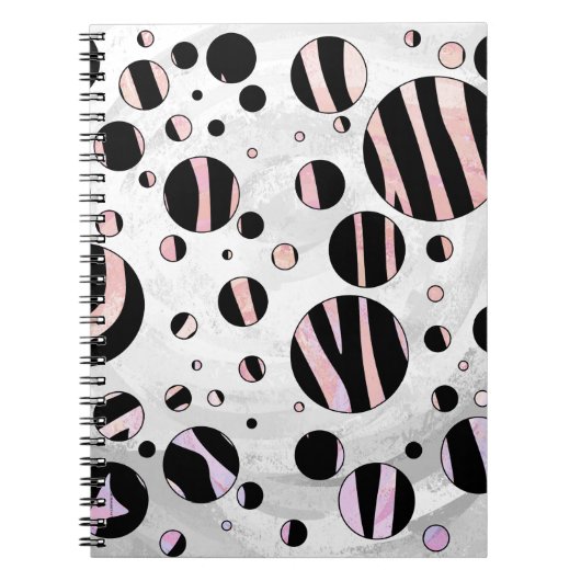 Zebra Polka Dots Notizblock (Vorderseite)