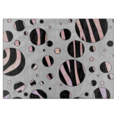 Zebra Polka Dots Schneidebrett (Vorderseite)