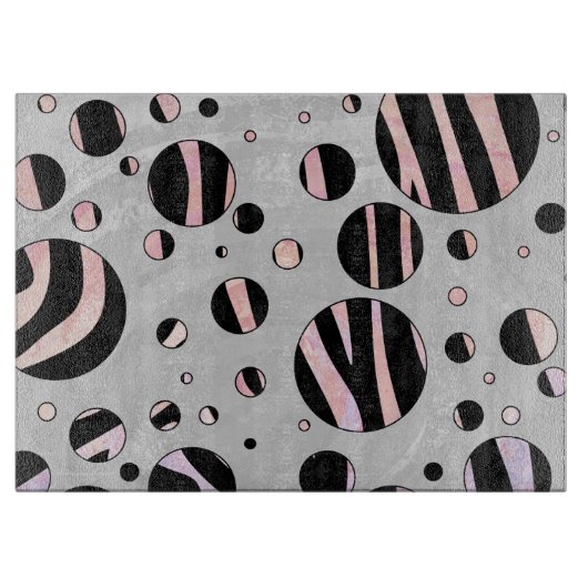 Zebra Polka Dots Schneidebrett (Vorderseite)