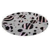 Zebra Polka Dots Schneidebrett (Ecke)
