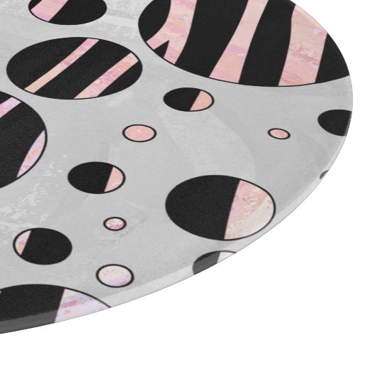 Zebra Polka Dots Schneidebrett (Ecke)