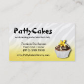 Zebra-Pop-kleine Kuchen - ombre Gelb Visitenkarte (Rückseite)