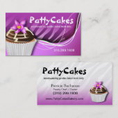 Zebra-Pop-kleine Kuchen - ombre lila Visitenkarte (Vorne/Hinten)