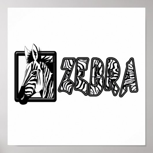ZEBRA POP OUT POSTER (Vorne)