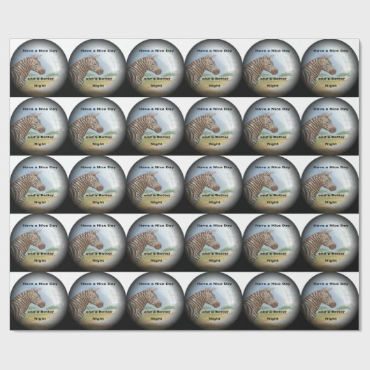 Zebra Portrait, Amboseli: Der Geist der Savanna Geschenkpapier (Flach)